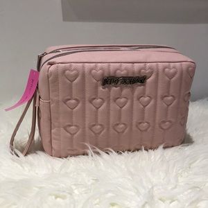 Betsey Johnson extra large heart makeup carry-all